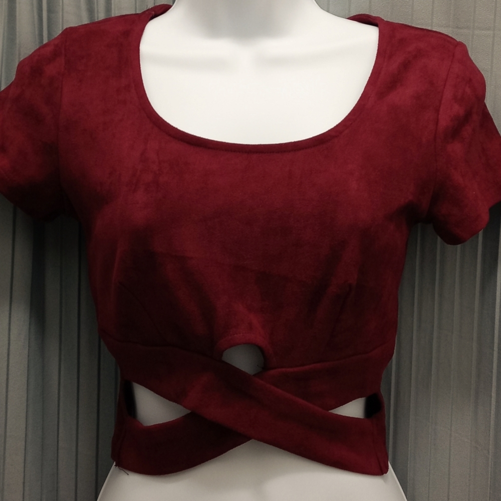 Burgundy crop top